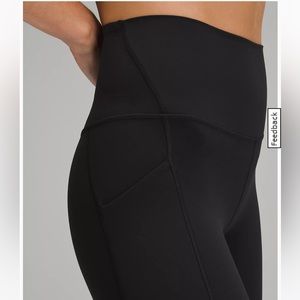 Lululemon high rise leggings with pockets